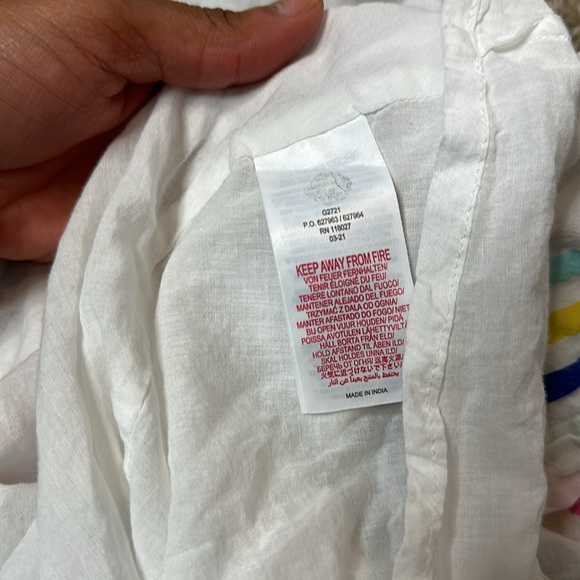 Mini Boden Rainbow Tiered Twirly Dress Size 9-10  crossover straps - Picture 3 of 8